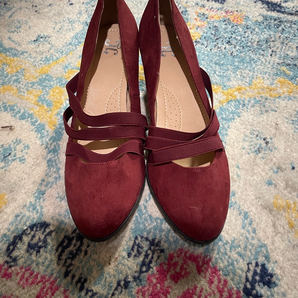 Elegant Burgundy Women's Shoes